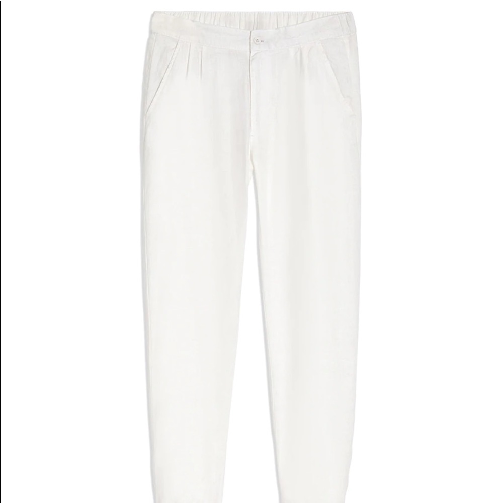 Men’s White Pleated Pants